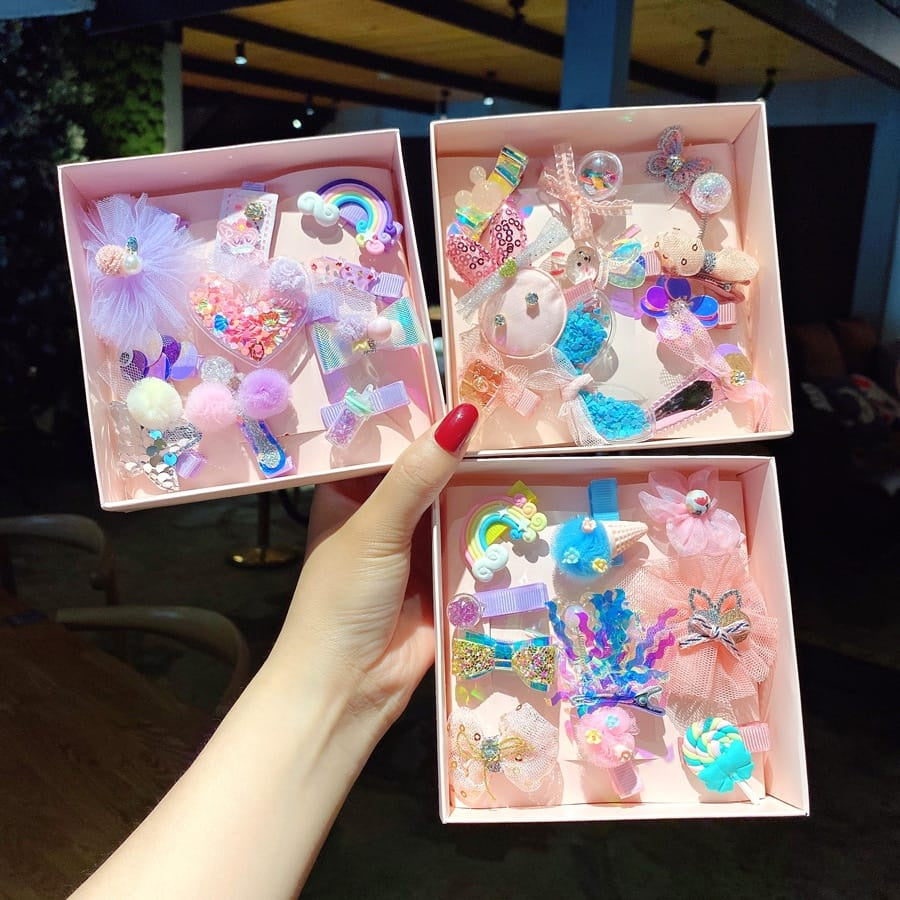 Aksesoris Jepit Rambut Anak Perempuan Import Kemasan Box