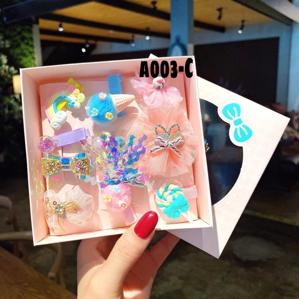 Aksesoris Jepit Rambut Anak Perempuan Import Kemasan Box