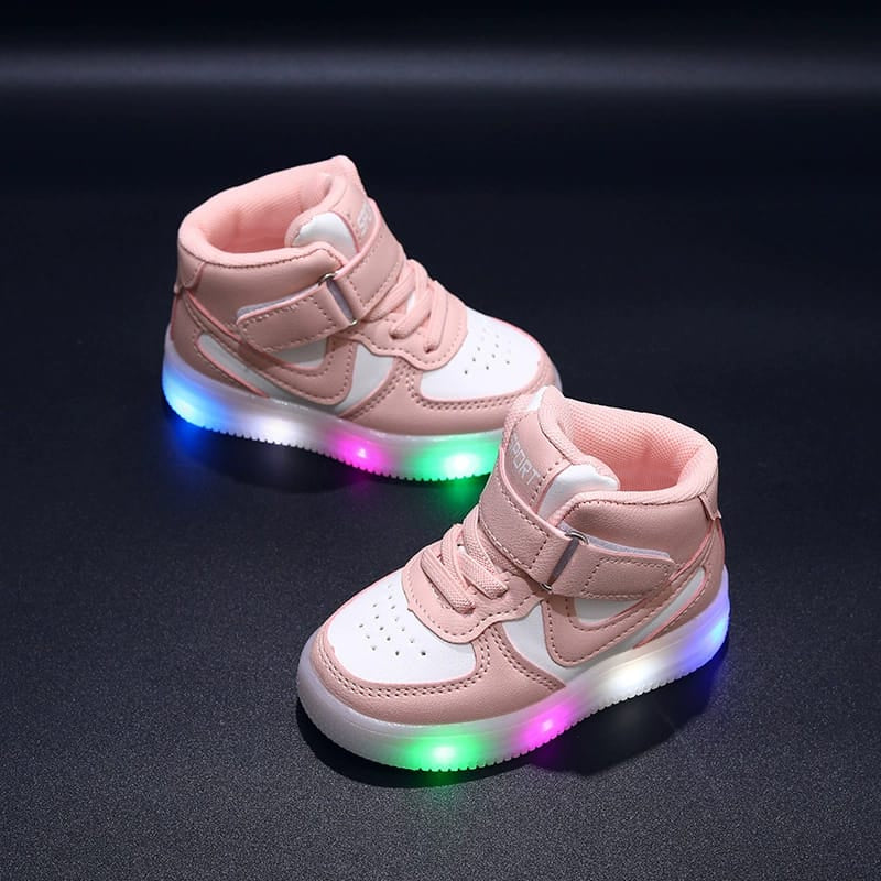 Sepatu Anak MAKENA Perempuandan Laki-laki Lampu LED Import 21-30 1-5 Tahun