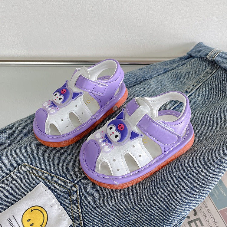 Sandal Bayi LED Dan Bisa Bunyi KUROMI Sandal Anak Perempuan Import 15-20 Usia 6bulan-1tahun