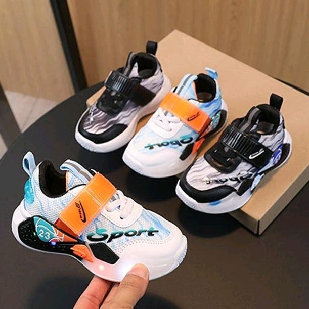 Sepatu BIRDI Sepatu Anak Laki-laki LED Import 22-31 Usia 1-5Tahun