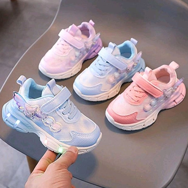 Sepatu KUROMI LAURA Sepatu LED Anak Perempuan Import 21-30 Usia 1-5Tahun