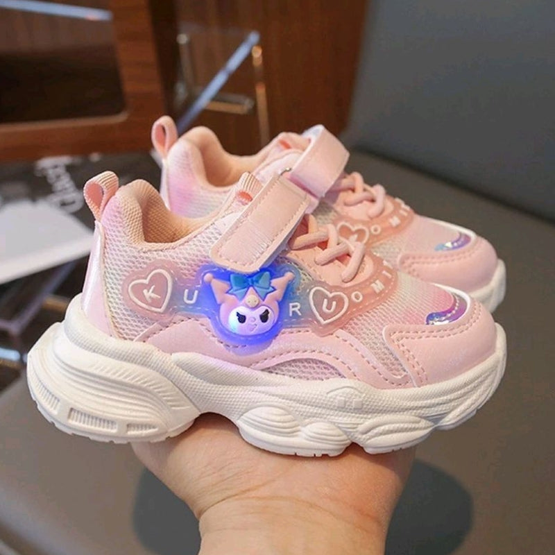 Sepatu KUROMI ORIANA Sepatu LED Anak Perempuan Import 22-31 Usia 1-6Tahun