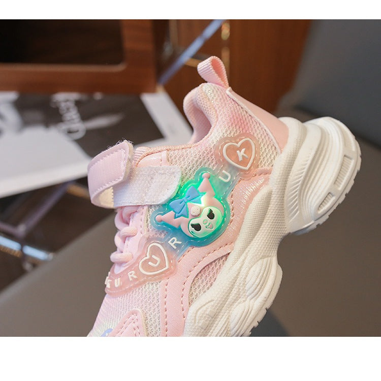 Sepatu KUROMI ORIANA Sepatu LED Anak Perempuan Import 22-31 Usia 1-6Tahun