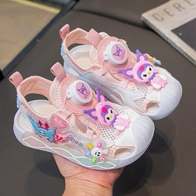 Sandal KUROMI PRUSIA Sepatu Sandal Anak Perempuan Import 23-34 Usia 2-10Tahun
