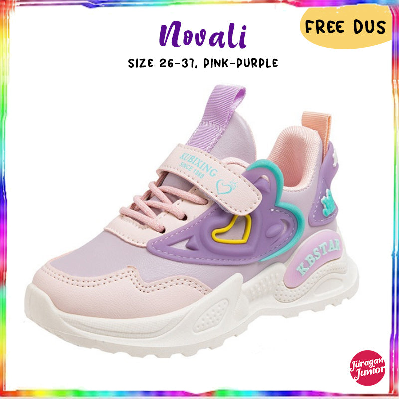 Sepatu NOVALI Sepatu  Sepatu Anak Perempuan Import 26-37 Usia 2-11 Tahun