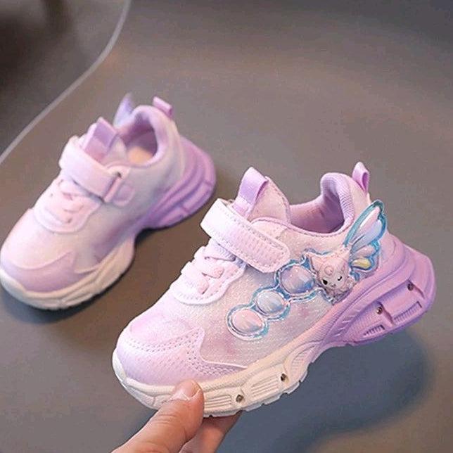 Sepatu KUROMI LAURA Sepatu LED Anak Perempuan Import 21-30 Usia 1-5Tahun