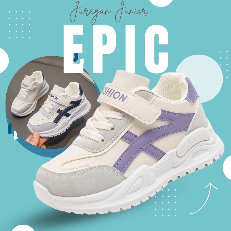 Super Junior [COD] Sepatu EPIC Sepatu Anak Laki-laki Dan Perempuan Import 26-37 Usia 4-12 Tahun