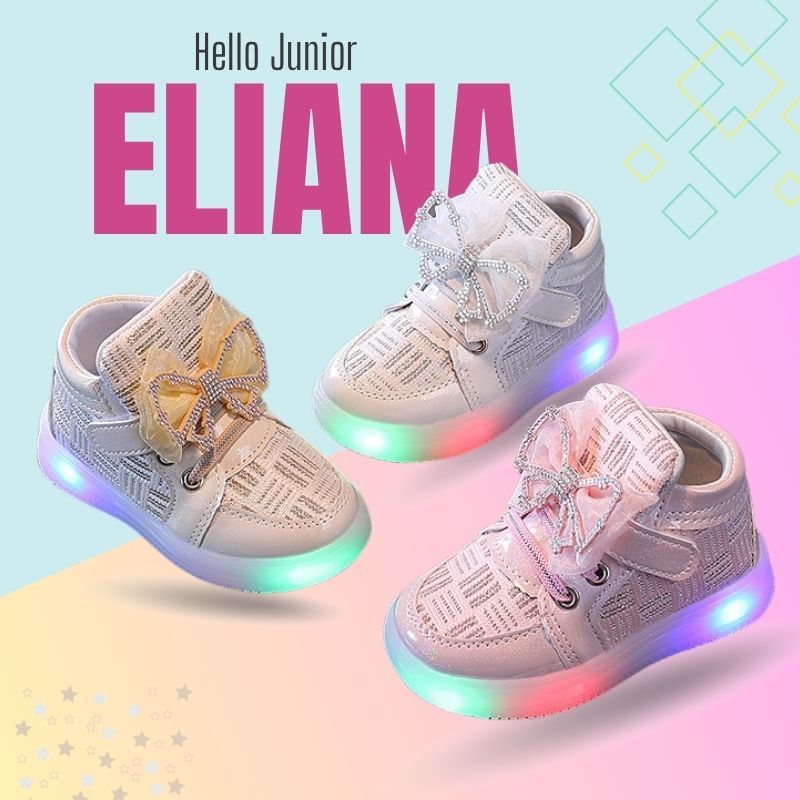 Sepatu  ELIANA Sepatu LED Anak Perempuan Import 21-30 Usia 1-5 Tahun