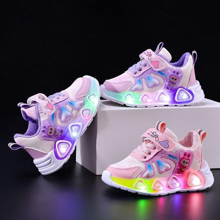 Sepatu LABUBU LANDER Sepatu LED Anak Perempuan Import 21-30 Usia 1-5 Tahun
