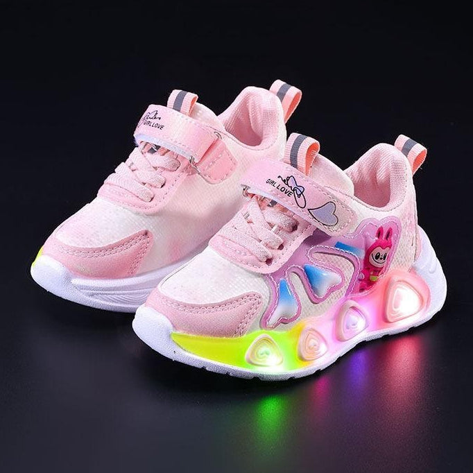 Sepatu LABUBU LANDER Sepatu LED Anak Perempuan Import 21-30 Usia 1-5 Tahun
