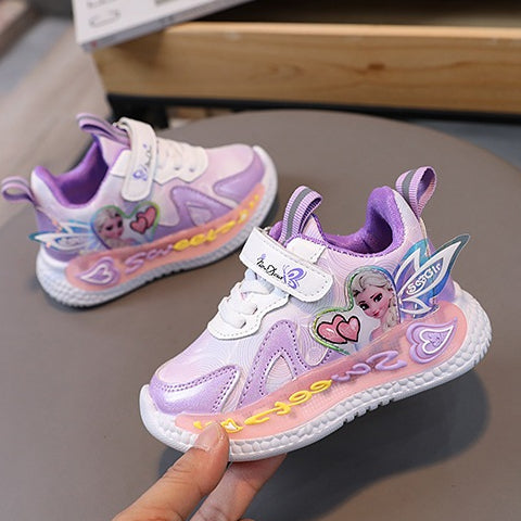Sepatu PRINCESS ELSA SWEETY Sepatu LED Anak Perempuan Import 22-31 Usia 1,5-6 thn