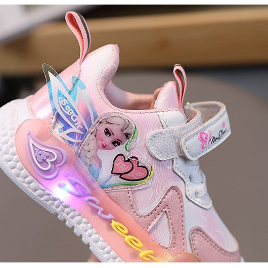 Sepatu PRINCESS ELSA SWEETY Sepatu LED Anak Perempuan Import 22-31 Usia 1,5-6 thn