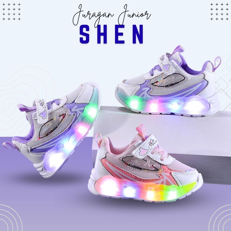 Sepatu SHEN Sepatu LED Anak Perempuan Import 21-30 Usia 1-5 Tahun