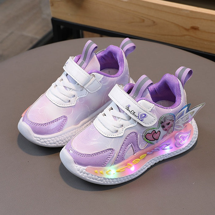 Sepatu PRINCESS ELSA SWEETY Sepatu LED Anak Perempuan Import 22-31 Usia 1,5-6 thn