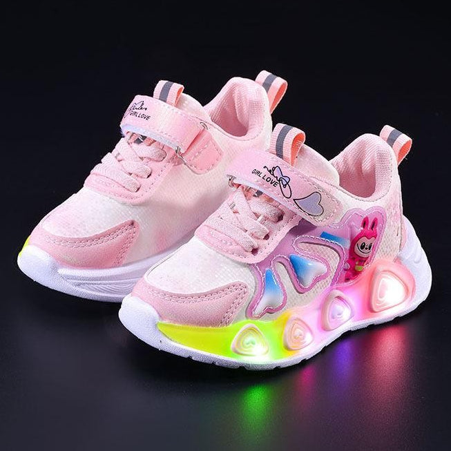 Sepatu LABUBU LAND Sepatu LED Anak Perempuan Import 21-30 Usia 1-5Tahun