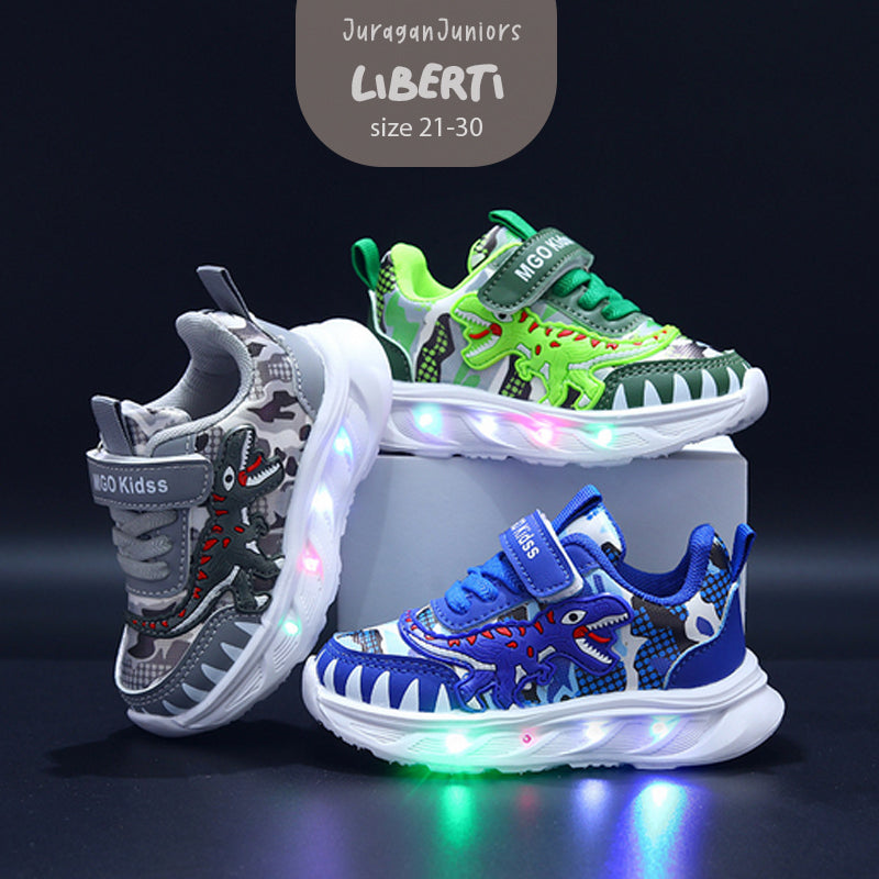 Sepatu LIBERTI Sepatu LED Anak Laki-laki Import 21-30 Usia 1-5 Tahun