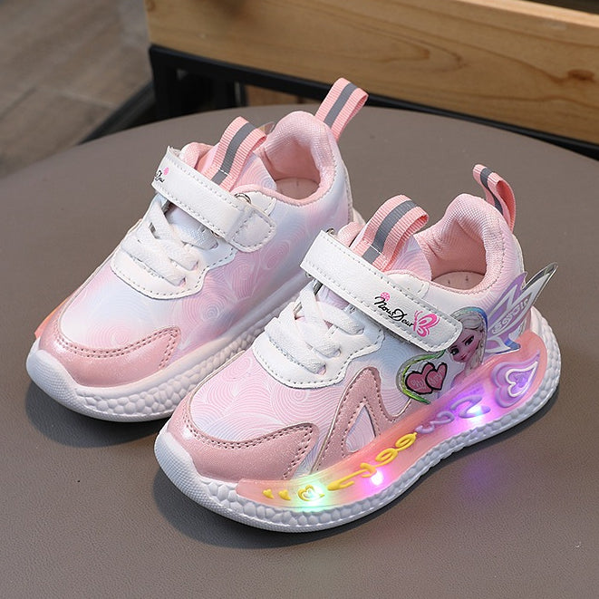 Sepatu PRINCESS ELSA SWEETY Sepatu LED Anak Perempuan Import 22-31 Usia 1,5-6 thn