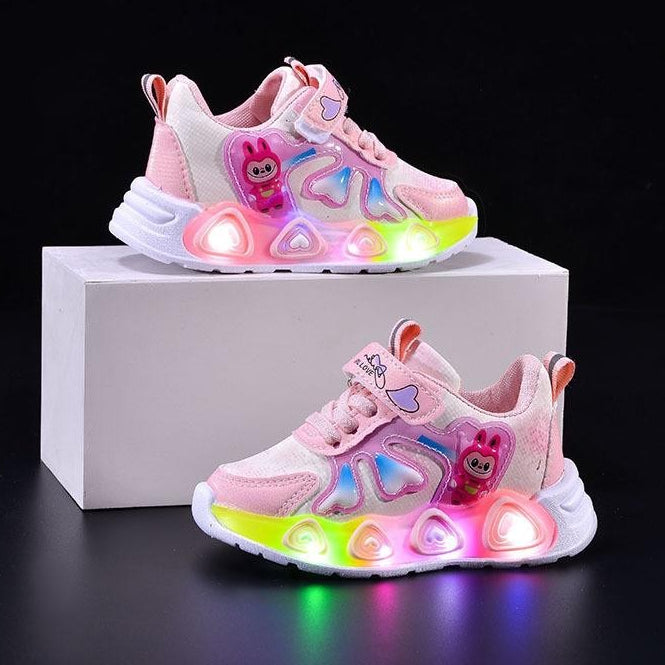 Sepatu LABUBU LANDER Sepatu LED Anak Perempuan Import 21-30 Usia 1-5 Tahun