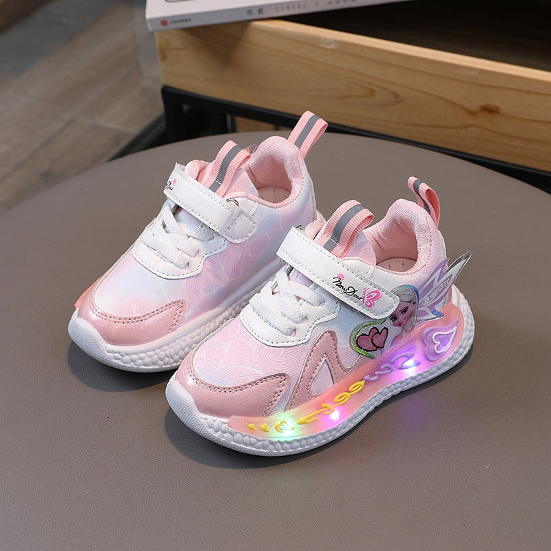 Sepatu PRINCESS ELSA SWEETY Sepatu LED Anak Perempuan Import 22-31 Usia 1,5-6 thn