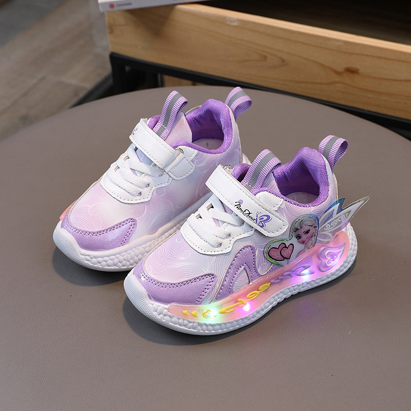Sepatu PRINCESS ELSA SWEETY Sepatu LED Anak Perempuan Import 22-31 Usia 1,5-6 thn