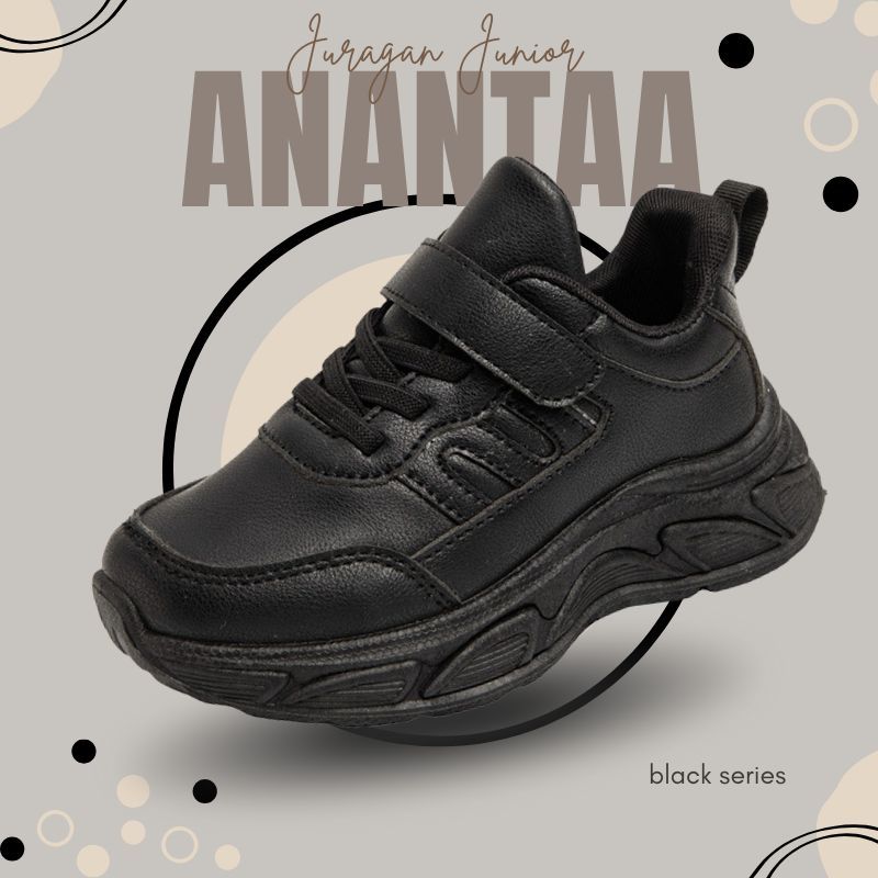 Sepatu ANANTAA Sepatu Sekolah Anak Laki-laki & Perempuan Import 26-37 Usia 2-10 Tahun