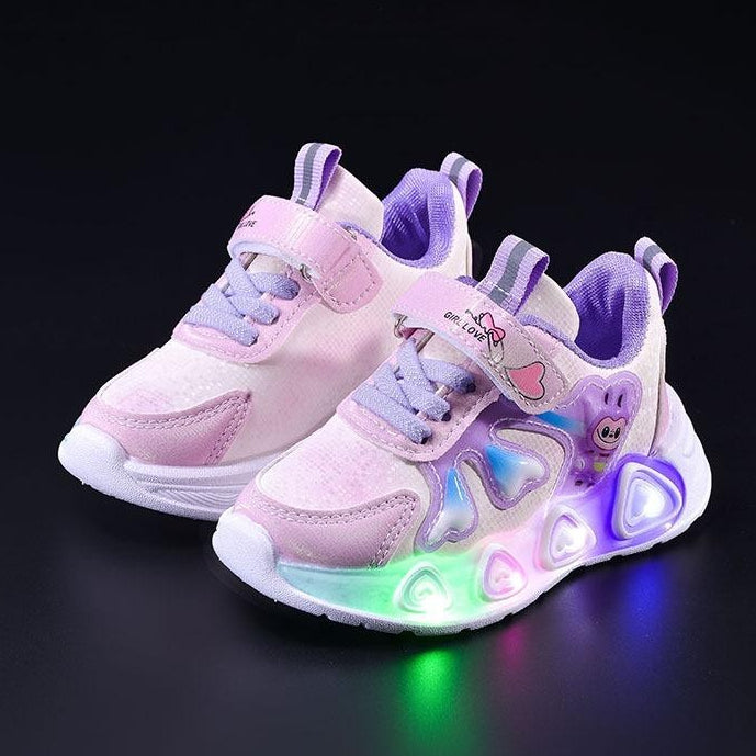 Sepatu LABUBU LANDER Sepatu LED Anak Perempuan Import 21-30 Usia 1-5 Tahun