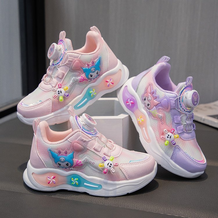 Sepatu KUROMI TULIP Sepatu Anak Perempuan Non LED Import 26-35 Usia 3-10 Tahun