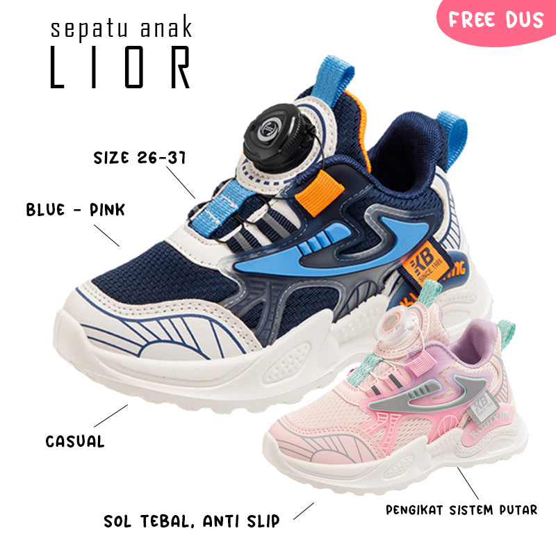 Super Junior [COD] Sepatu LIOR Sepatu Anak Laki-Laki Dan Perempuan Import 26-37 Usia 2-11 Tahun