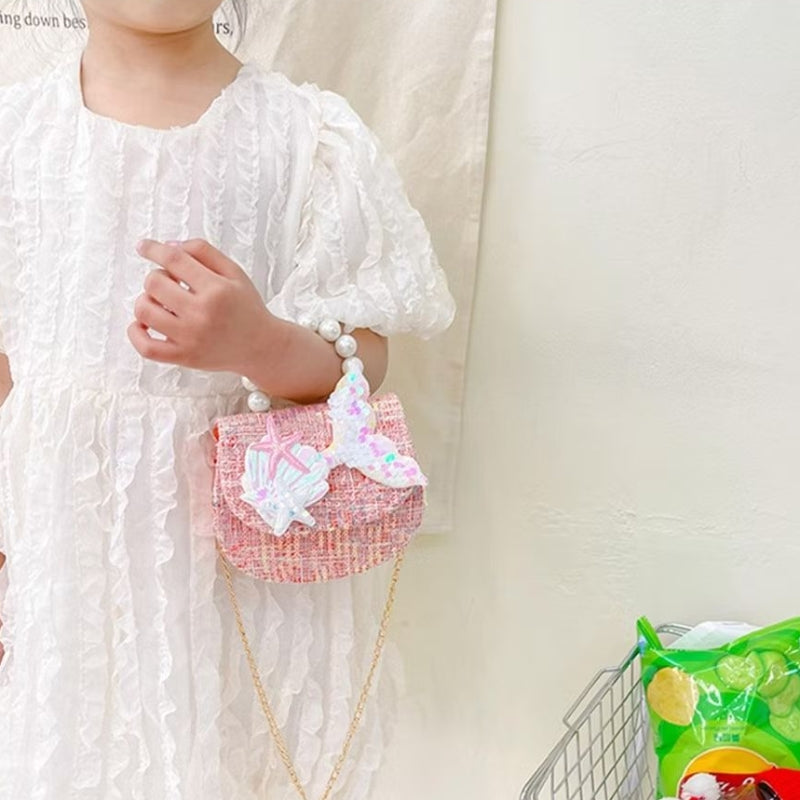 Tas ELODI MERMAID B Tas Tangan Mutiara Anak Perempuan Import