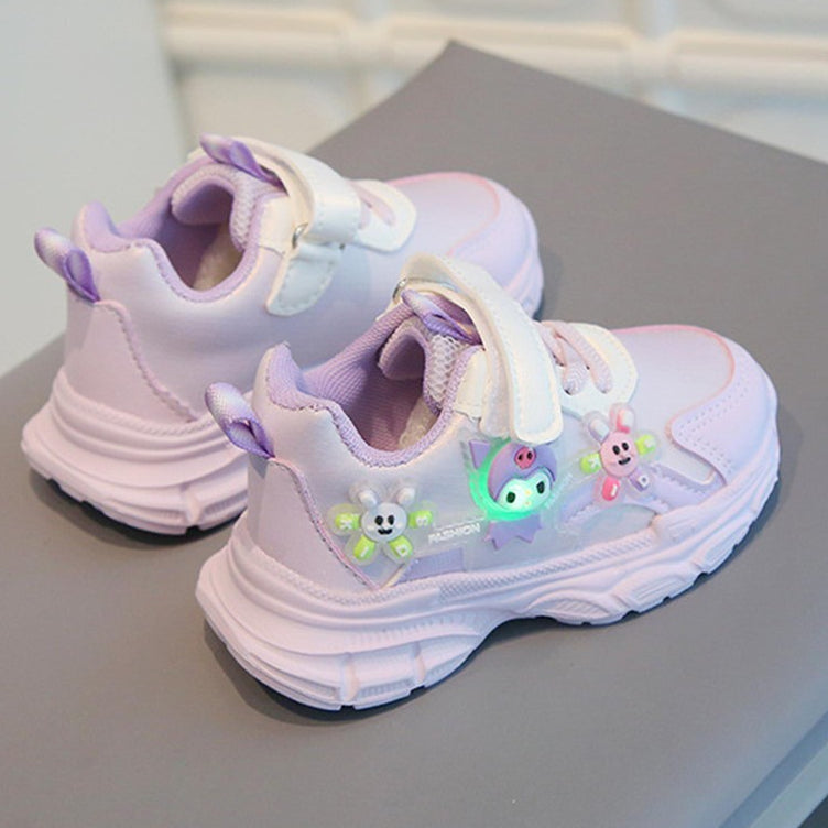 Sepatu KUROMI SYALOKA Sepatu LED Anak Perempuan Import 22-31 Usia 1-5Tahun