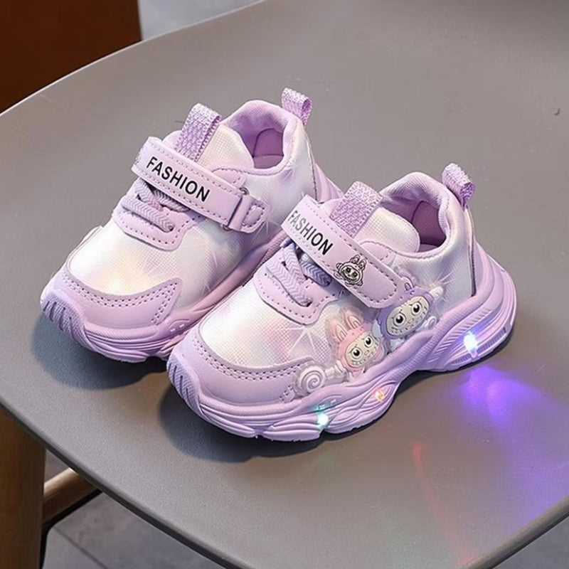 Sepatu LABUBU MERLIN Sepatu LED Anak Perempuan Import 21-30 Usia 1-5 Tahun