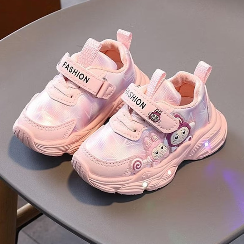 Sepatu LABUBU MERLIN Sepatu LED Anak Perempuan Import 21-30 Usia 1-5 Tahun