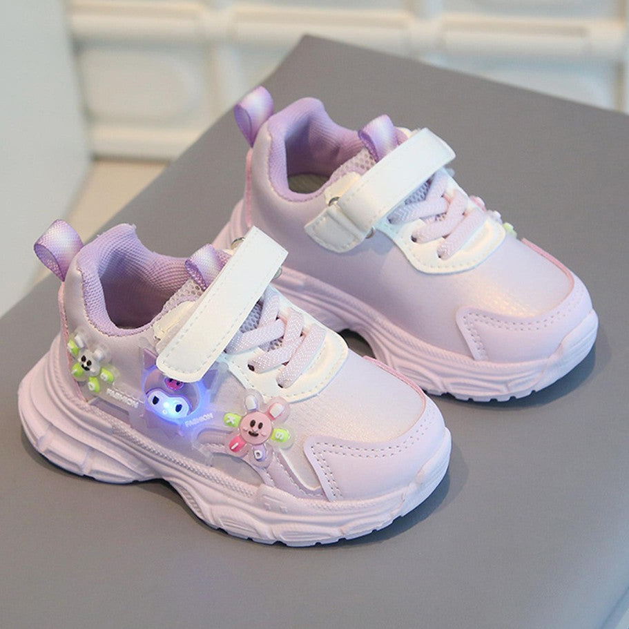 Sepatu KUROMI SYALOKA Sepatu LED Anak Perempuan Import 22-31 Usia 1-5Tahun
