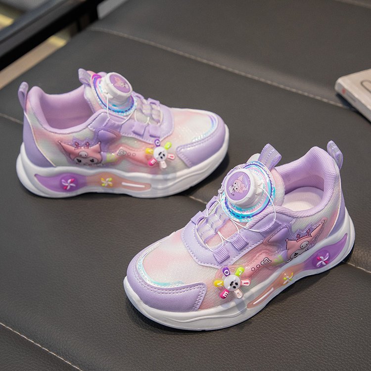 Sepatu KUROMI TULIP Sepatu Anak Perempuan Non LED Import 26-35 Usia 3-10 Tahun