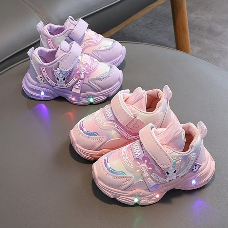 Sepatu KUROMI TUTU Sepatu LED Anak Perempuan Import 21-30 Usia 1-5Tahun