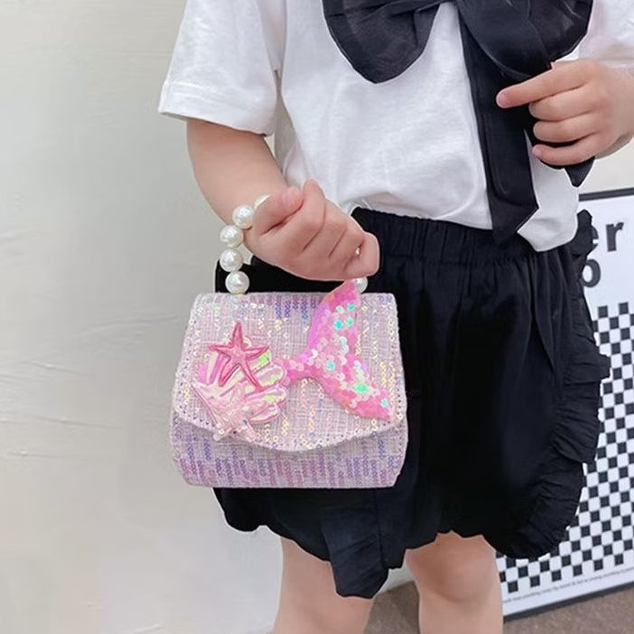 Tas ELODI MERMAID B Tas Tangan Mutiara Anak Perempuan Import