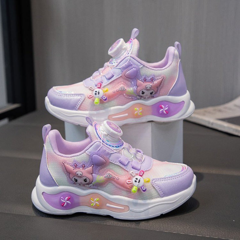 Sepatu KUROMI TULIP Sepatu Anak Perempuan Non LED Import 26-35 Usia 3-10 Tahun