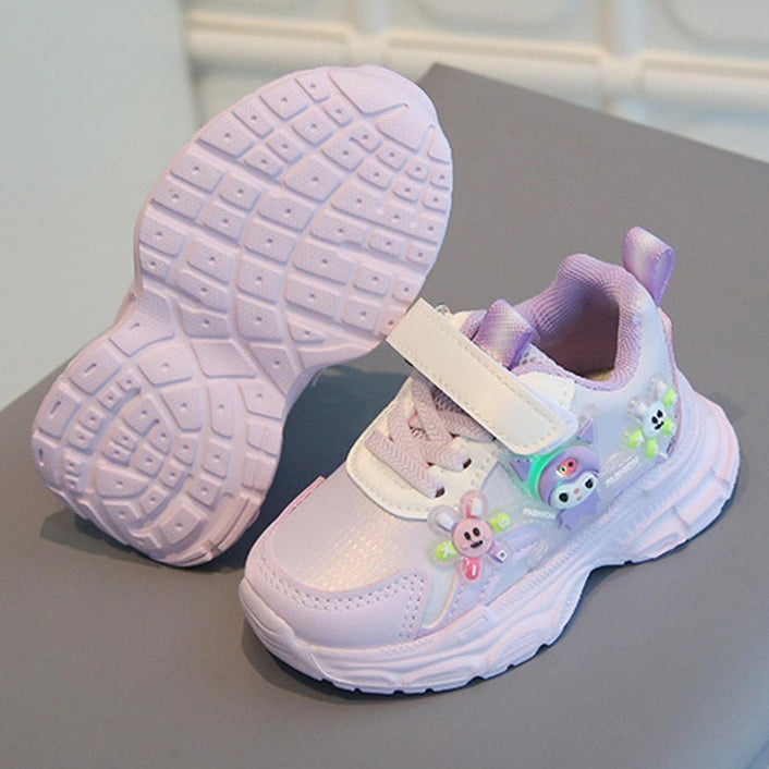 Sepatu KUROMI SYALOKA Sepatu LED Anak Perempuan Import 22-31 Usia 1-5Tahun