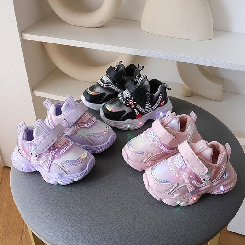 Sepatu KUROMI TUTU Sepatu LED Anak Perempuan Import 21-30 Usia 1-5Tahun
