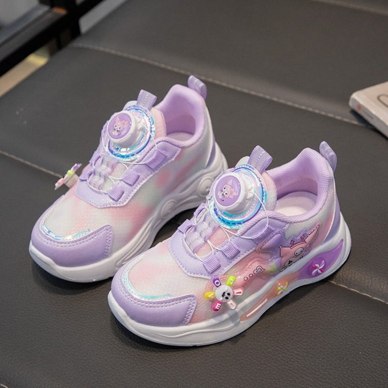 Sepatu KUROMI TULIP Sepatu Anak Perempuan Non LED Import 26-35 Usia 3-10 Tahun