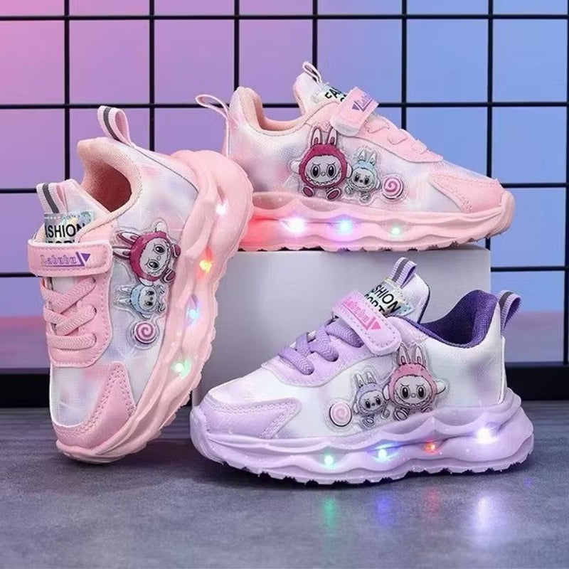 Sepatu LABUBU OFELIA Sepatu LED Anak Perempuan Import 21-30 Usia 1-5 Tahun