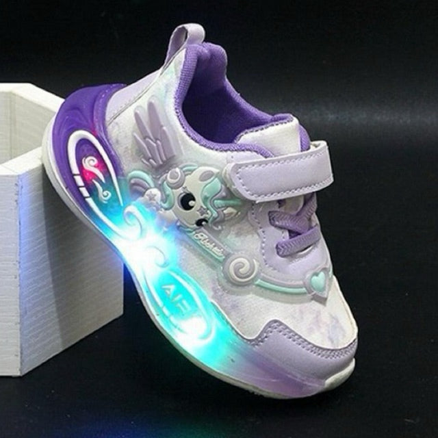 Sepatu UNICORN JILL Sepatu LED Anak Perempuan Import 21-30 Usia 1-5 Tahun