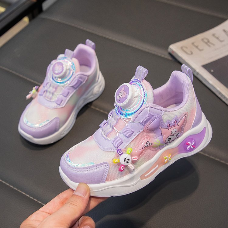 Sepatu KUROMI TULIP Sepatu Anak Perempuan Non LED Import 26-35 Usia 3-10 Tahun