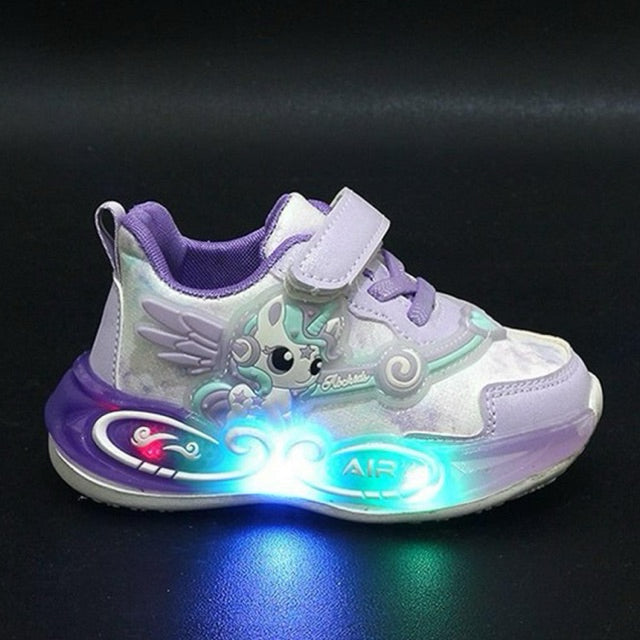 Sepatu UNICORN JILL Sepatu LED Anak Perempuan Import 21-30 Usia 1-5 Tahun