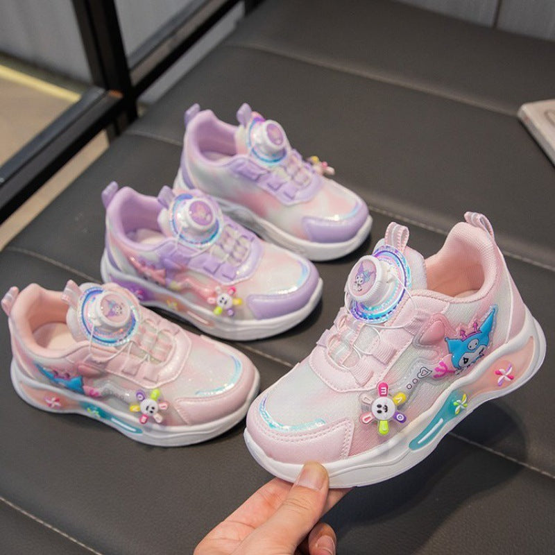 Sepatu KUROMI TULIP Sepatu Anak Perempuan Non LED Import 26-35 Usia 3-10 Tahun