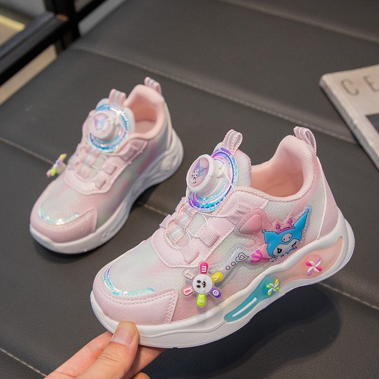 Sepatu KUROMI TULIP Sepatu Anak Perempuan Non LED Import 26-35 Usia 3-10 Tahun