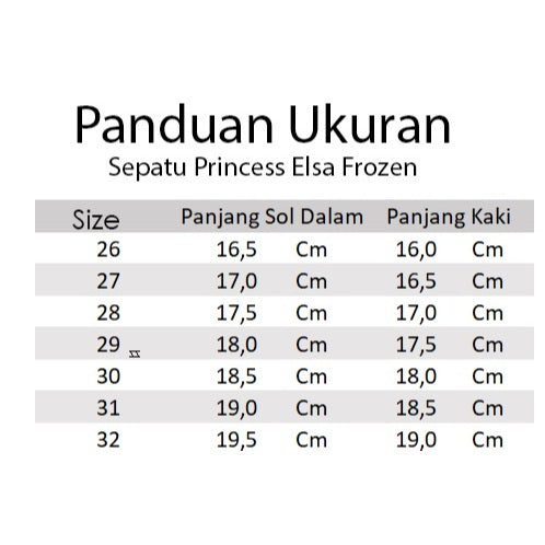 Sepatu PRINCESS ELSA FROZEN Sepatu Anak Perempuan Import 26-32 Usia 2-7 Tahun