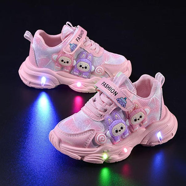 Sepatu LABUBU MIYU Sepatu LED Anak Perempuan Import 21-30 Usia 1-5 Tahun