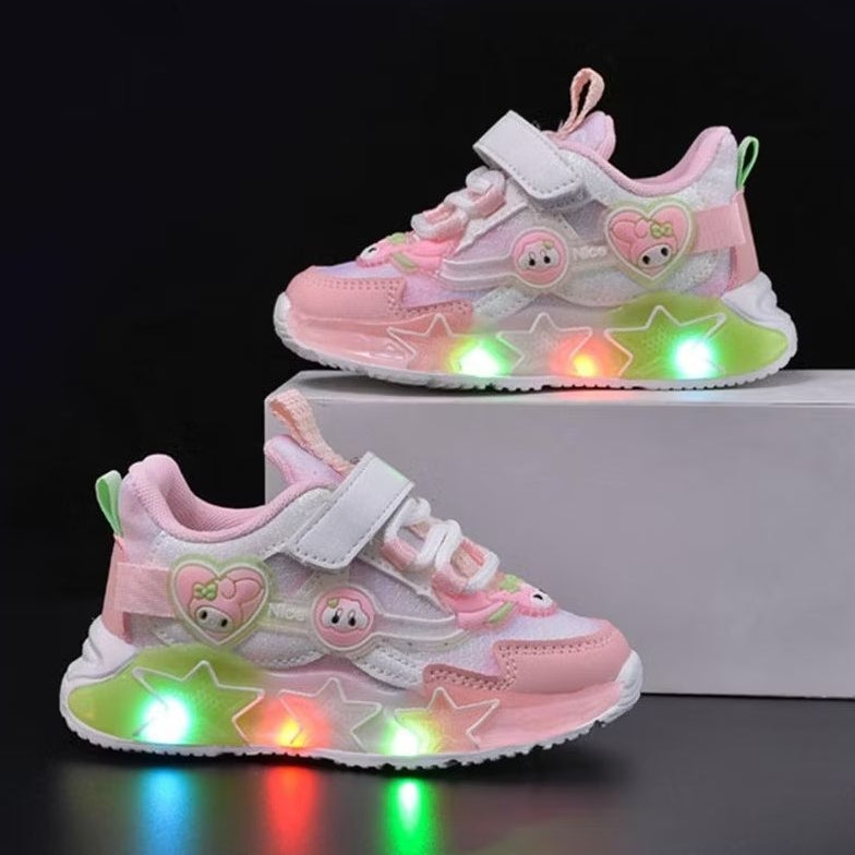Sepatu MY MELODY TINKE Sepatu LED Anak Perempuan Import 21-30 Usia 1-5Tahun